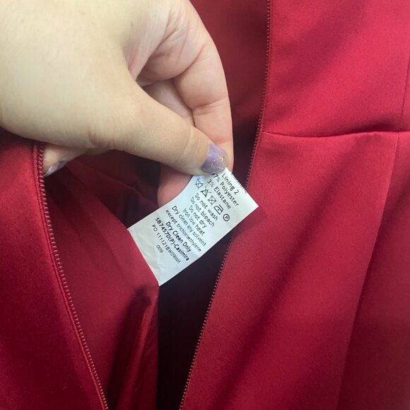 House of CB Satin Corset Midi Dress Wine Red - Large Plus Cup - Picture 4 of 11